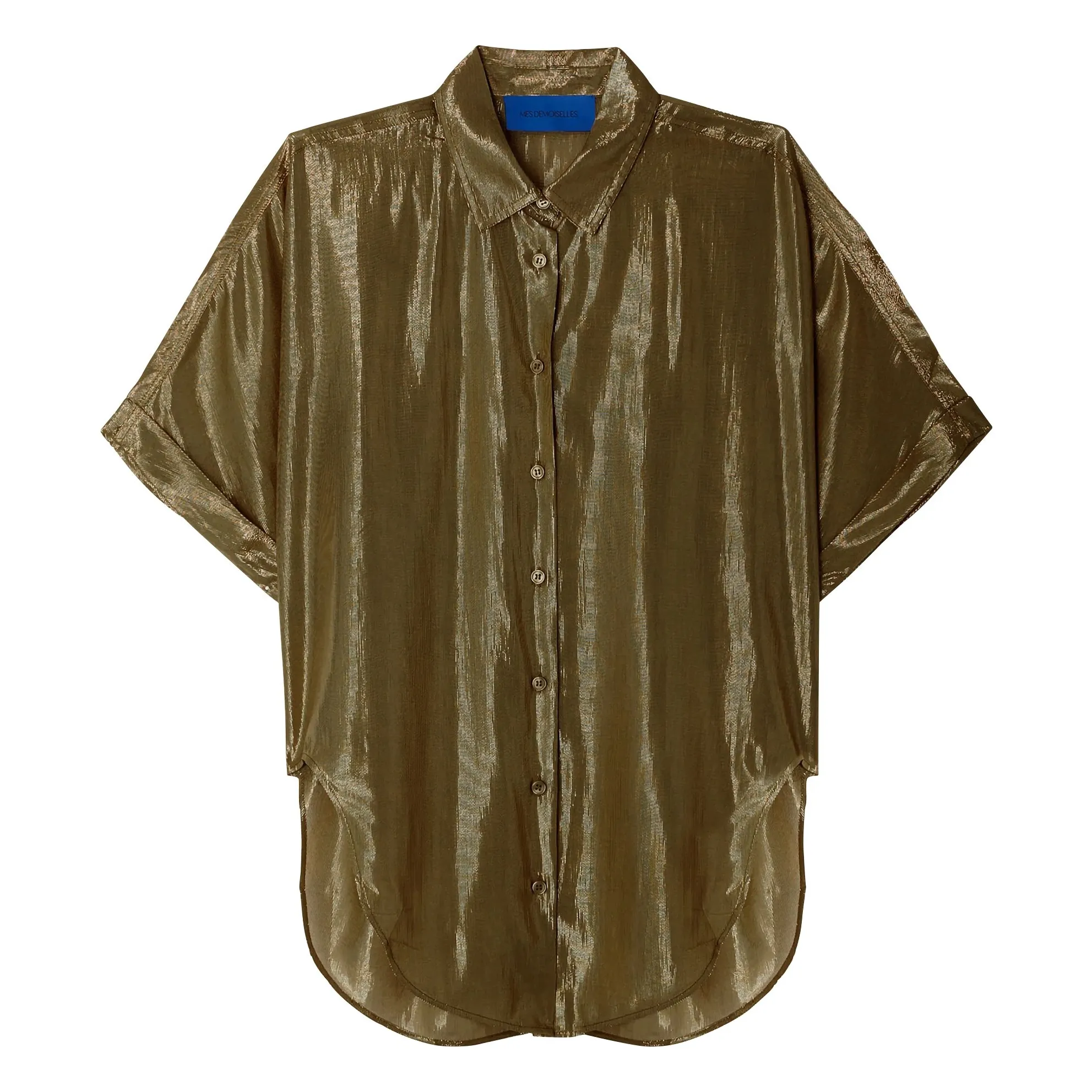 Mes Demoiselles Grey Light Metallic Blouse