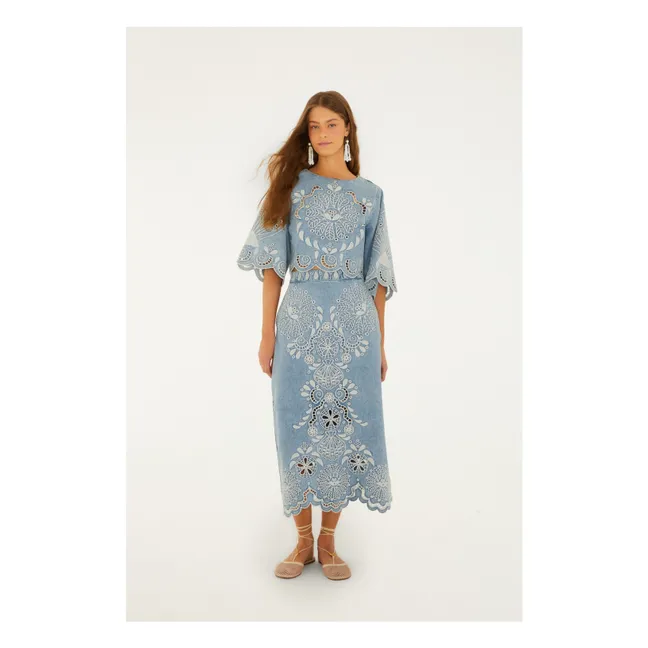 Blouse Richelieux | Bleu jean