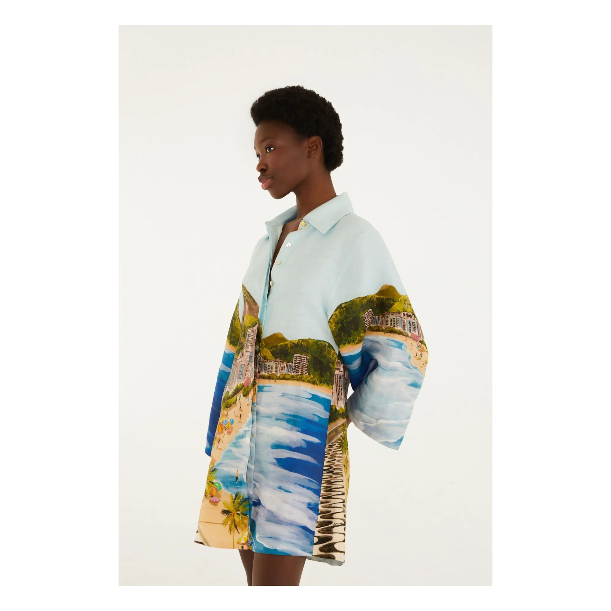 Farm Rio Blue Kimono Copacabana