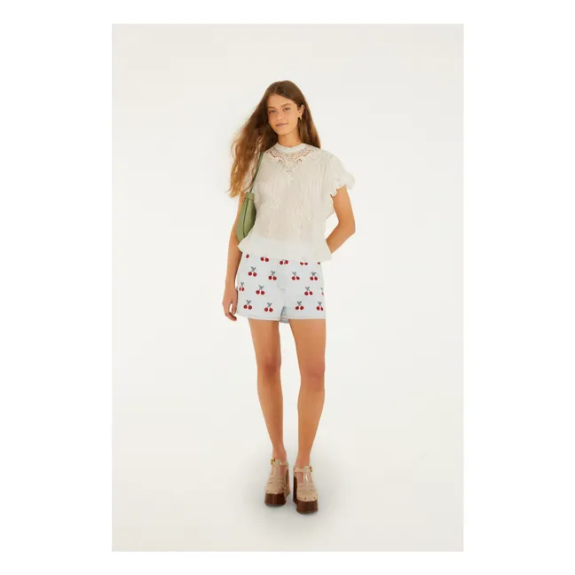 Blusa de encaje | Blanco