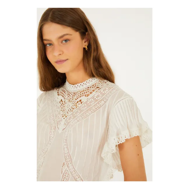 Blusa de encaje | Blanco