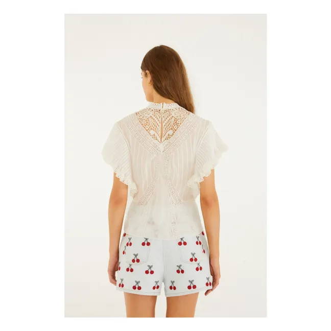 Blusa de encaje | Blanco