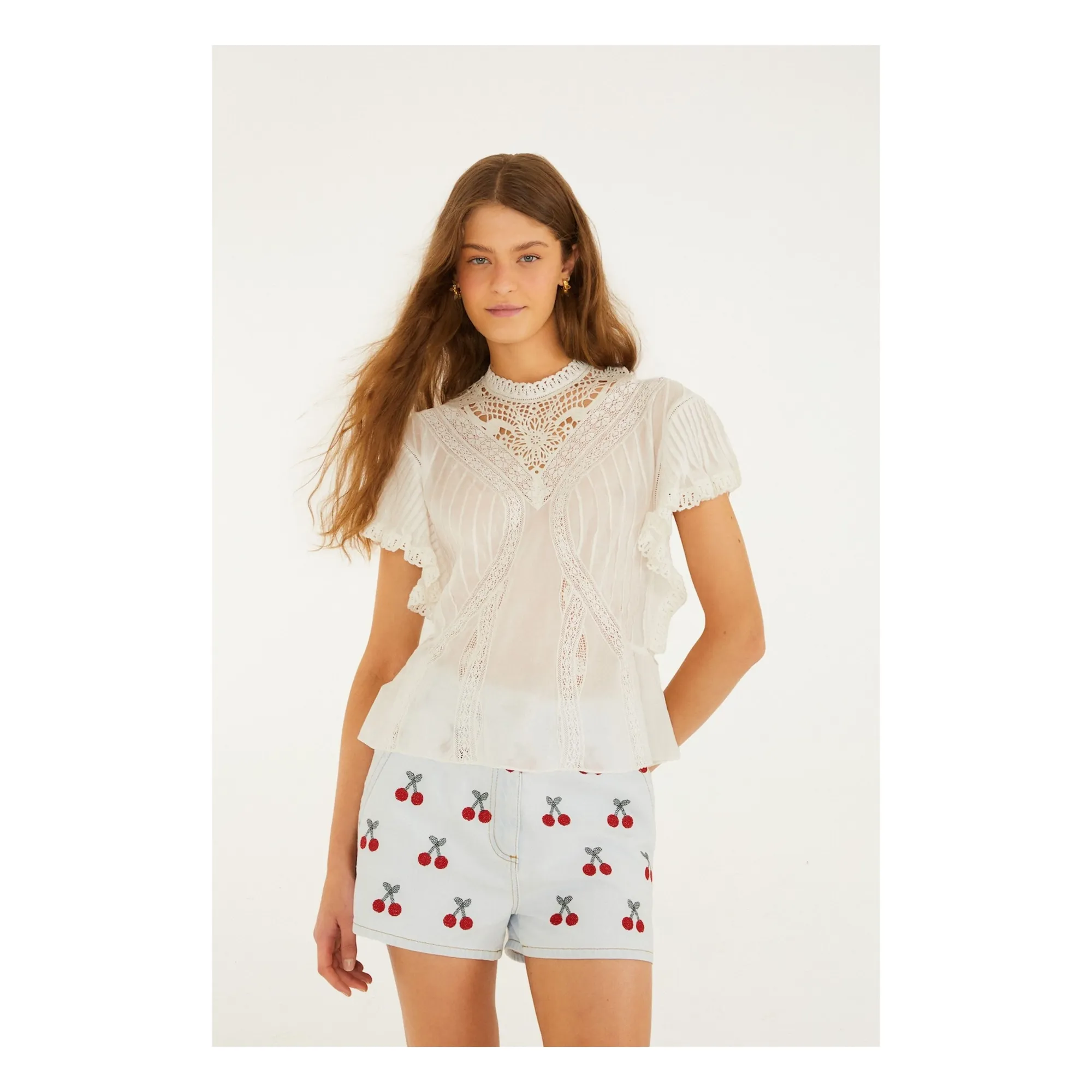 Blouse Dentelle | Blanc- Image produit n°0