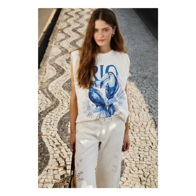 Camiseta Rio Epaulettes | Blanco