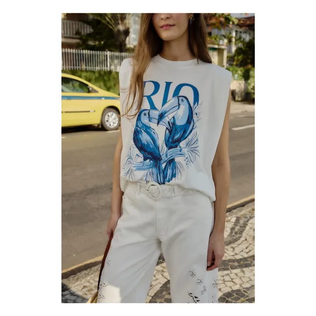 T-shirt Epaulettes Rio | Blanc