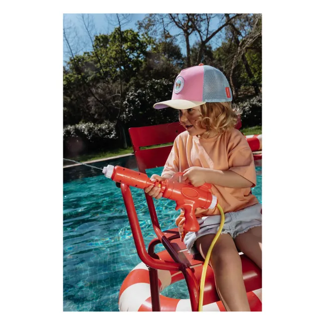 Trucker Stereo Dog Curved Visor Cap Organic Cotton | Pink