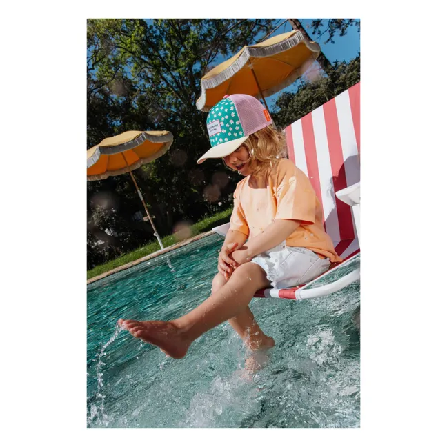 Trucker Cap mit gebogenem Schirm Garden Joy aus recycelten Fasern | Grün