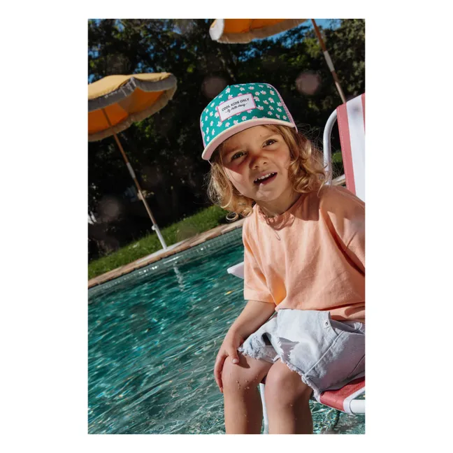 Trucker Cap mit gebogenem Schirm Garden Joy aus recycelten Fasern | Grün