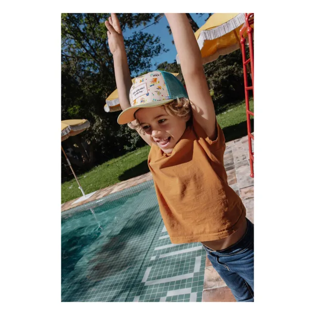 Gorra Miami Beach Trucker Visera Curvada Fibras Recicladas | Beige