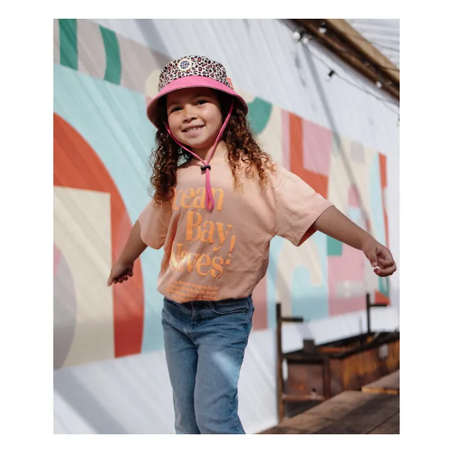 Bob Cordon Ajustable Léopard Fibres Recyclées | Rose fuschia