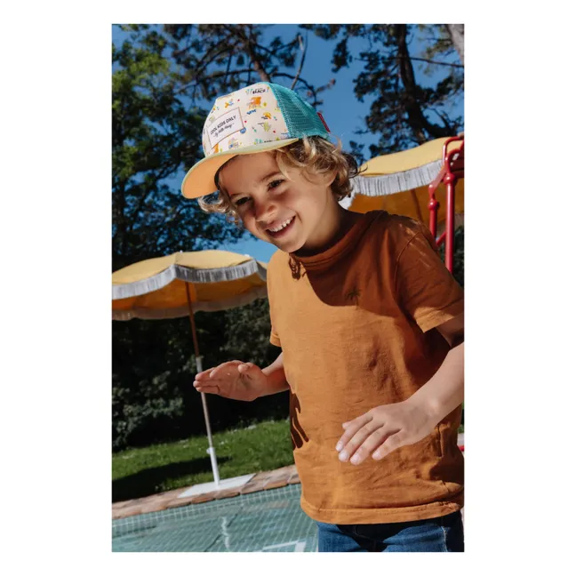 Casquette Visière Courbée Trucker Miami Beach Fibres Recyclées | Beige