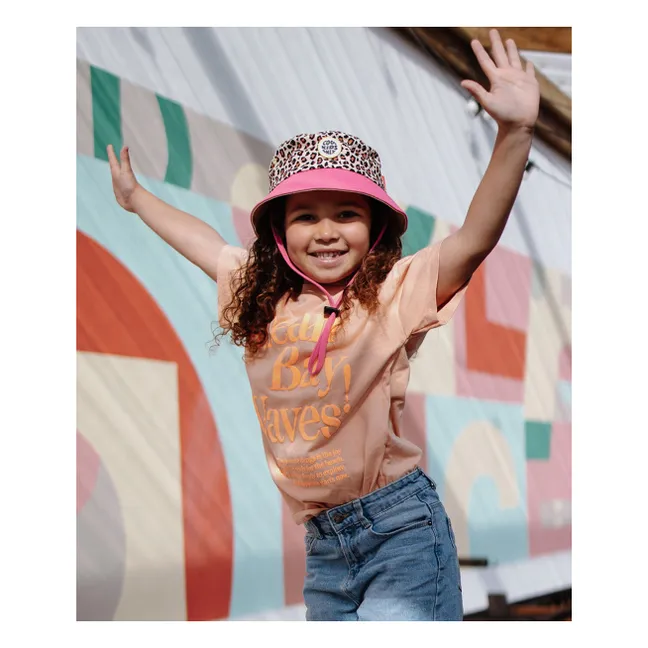 Bob Verstellbare Kordel Leopard Recycelte Fasern | Fuchsie