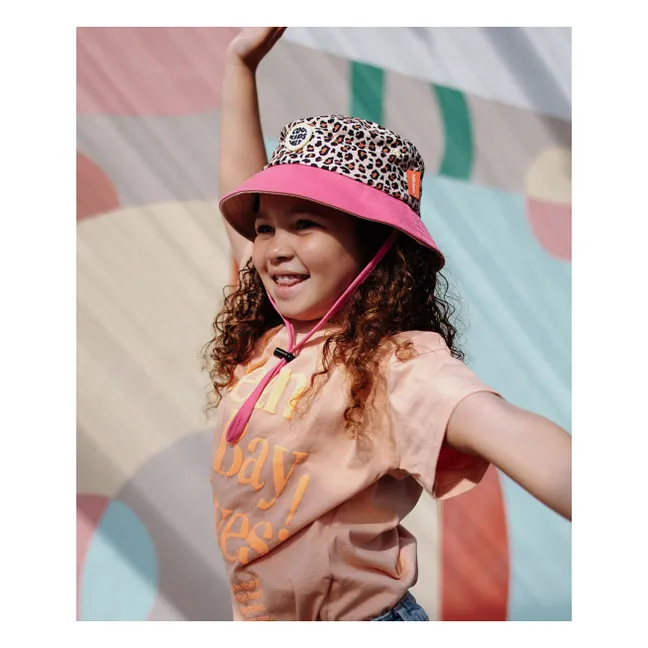 Bob Verstellbare Kordel Leopard Recycelte Fasern | Fuchsie