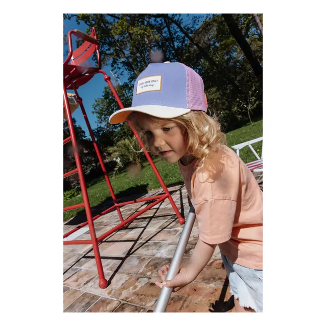 Trucker Cap mit gebogenem Schirm Mini Bio-Baumwolle | Violett