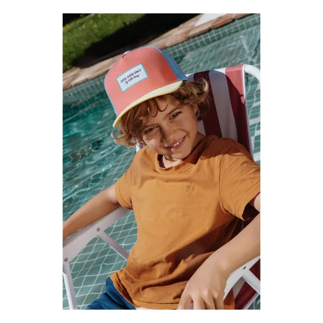 Trucker Mini Organic Cotton Curved Visor Cap | Coral