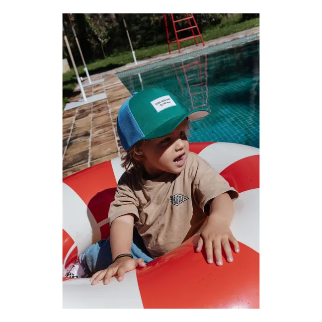 Curved Visor Cap Trucker Mini Plain Organic Cotton | Green