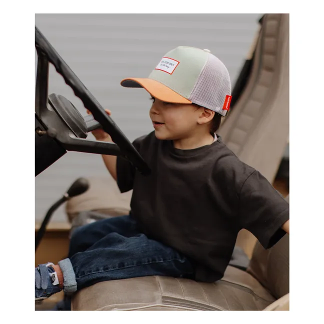 Casquette Visière Courbée Trucker Mini Coton Bio | Vert pâle