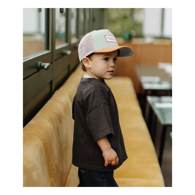 Casquette Visière Courbée Trucker Mini Coton Bio | Vert pâle