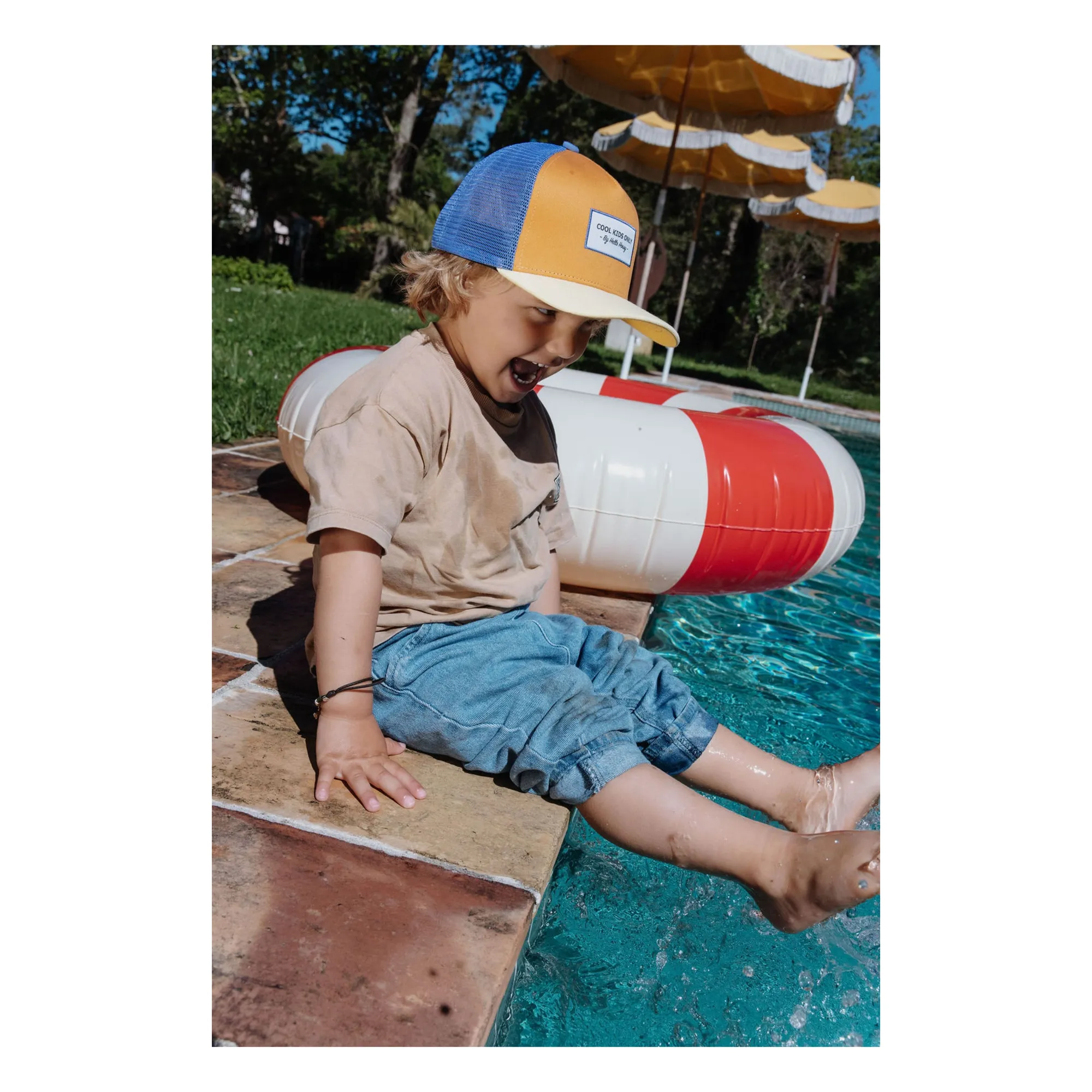 Casquette Visière Courbée Trucker Mini Coton Bio | Camel- Image produit n°6