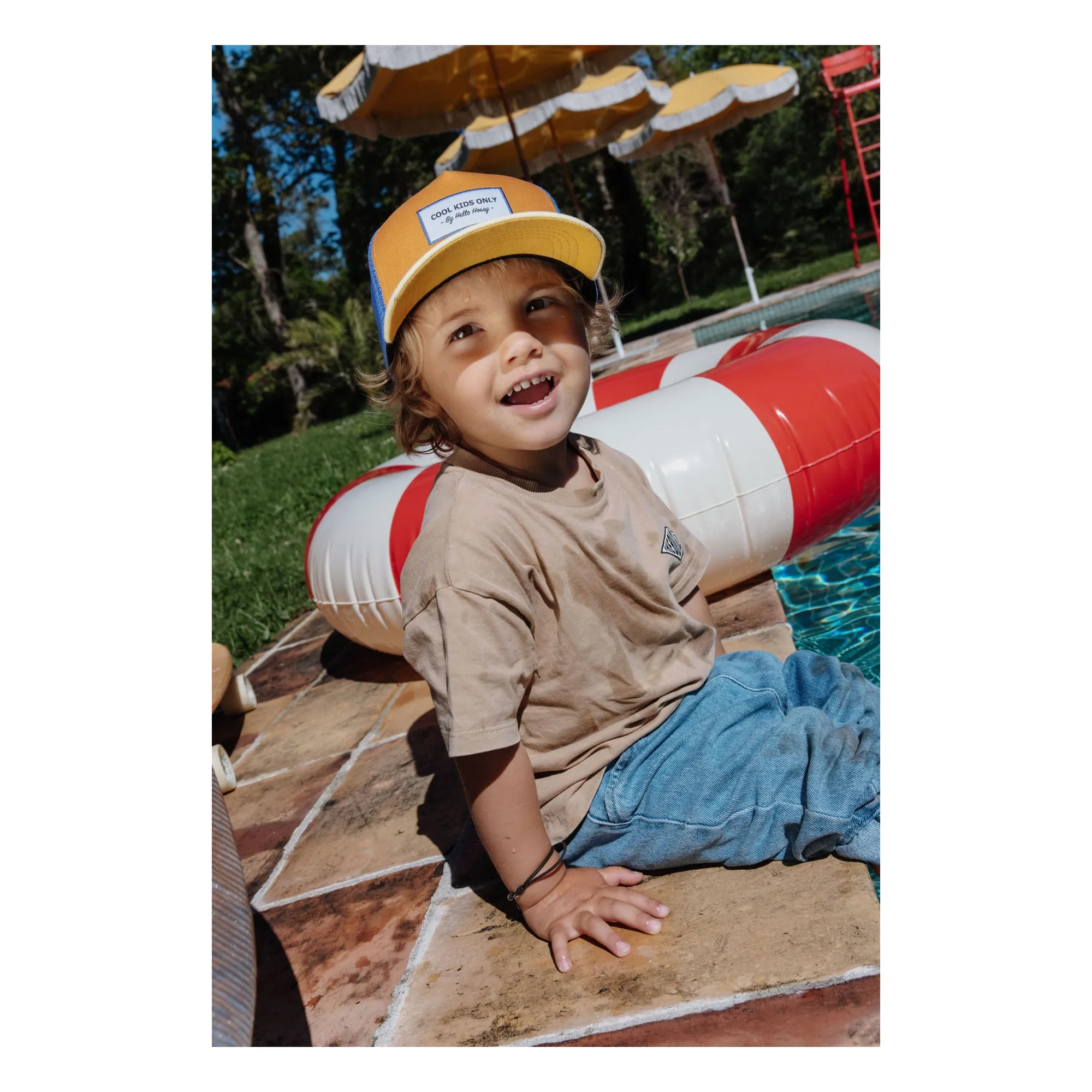 Casquette Visière Courbée Trucker Mini Coton Bio | Camel- Image produit n°1