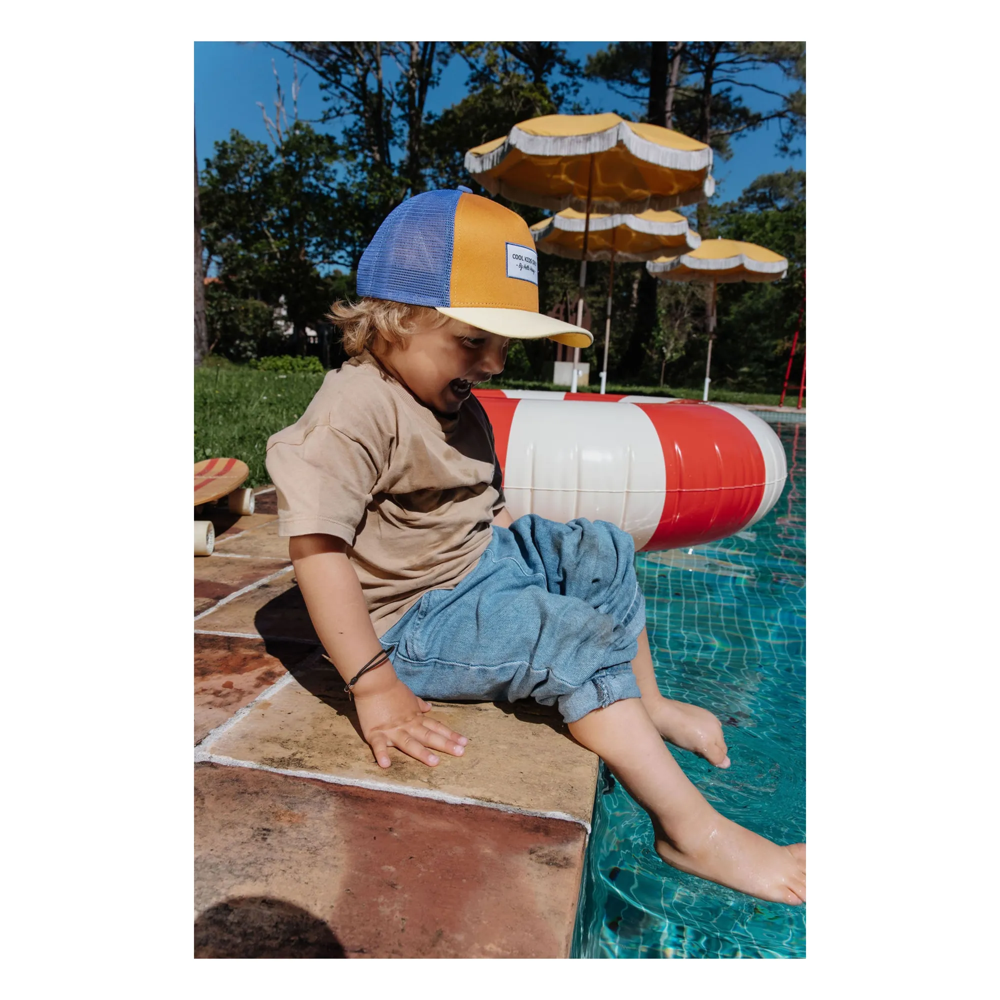Casquette Visière Courbée Trucker Mini Coton Bio | Camel- Image produit n°2