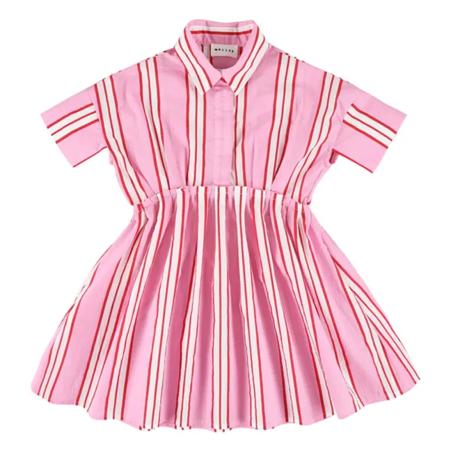 Vestido Xoe a rayas | Rosa Bombón