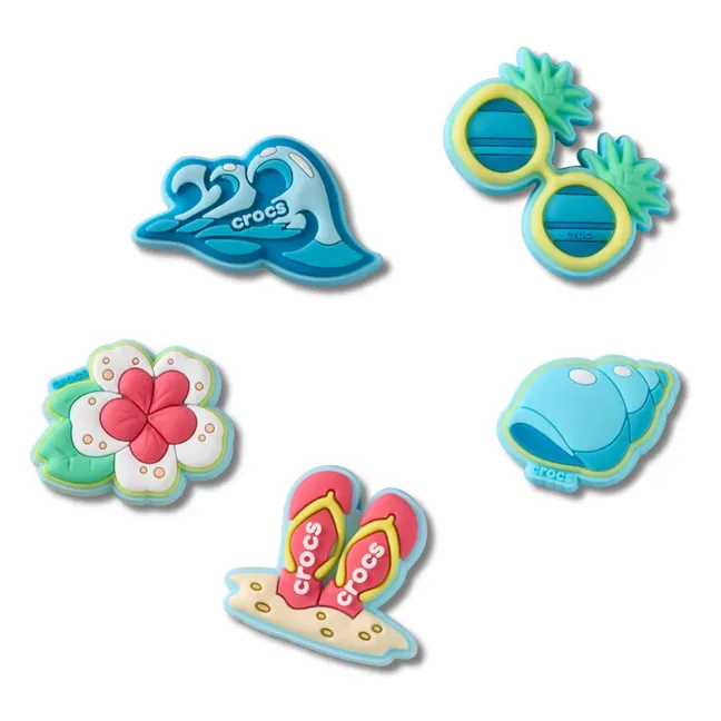 Set de 5 Jibbitz Beach Time | Azul