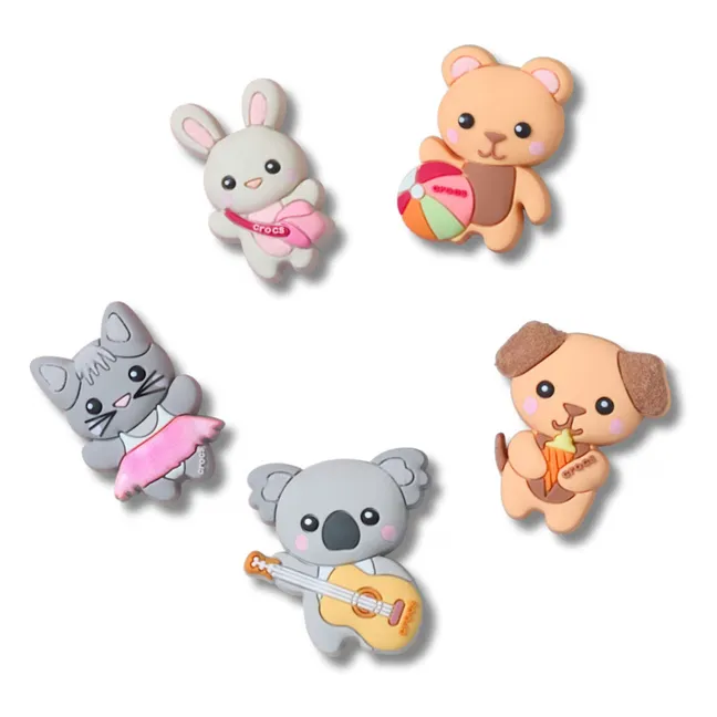 Set de 5 animalitos Jibbitz Cutie | Rosa