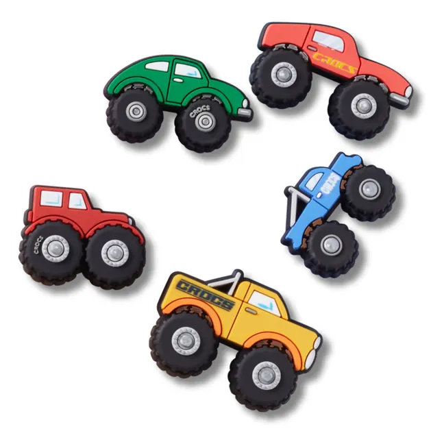 Juego de 5 Jibbitz Monster Trucks | Rojo