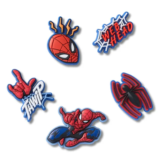 Set de 5 Jibbitz Spiderman | Rojo