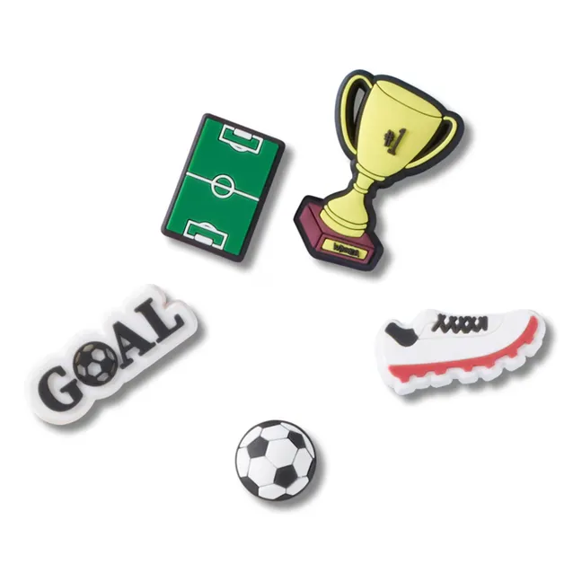 Set de 5 Jibbitz Football | Blanc