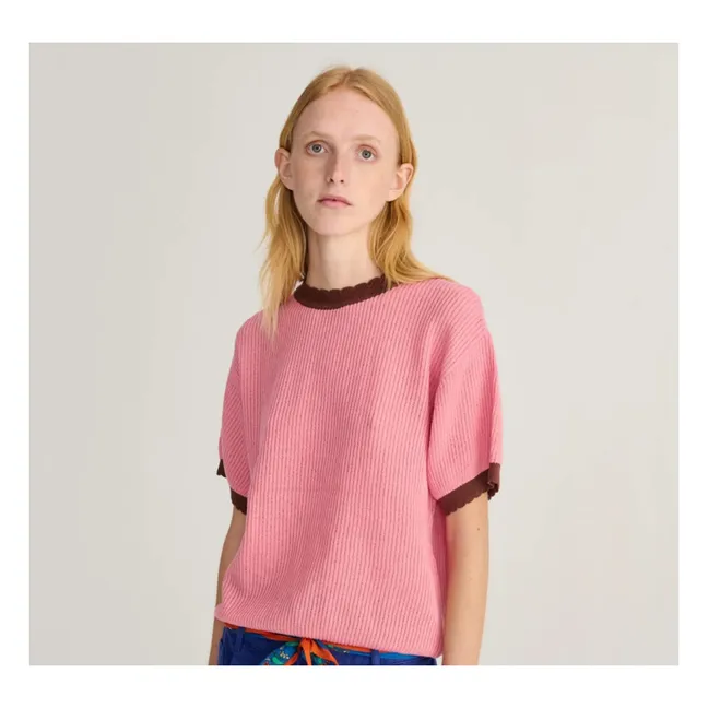 Pull Ajouré Coton Bio | Rose