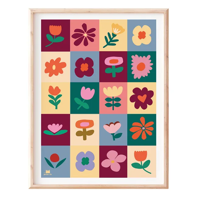 Poster Patchwork Fleuri