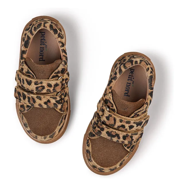 Scratch Low Leopard Sneakers | Brown
