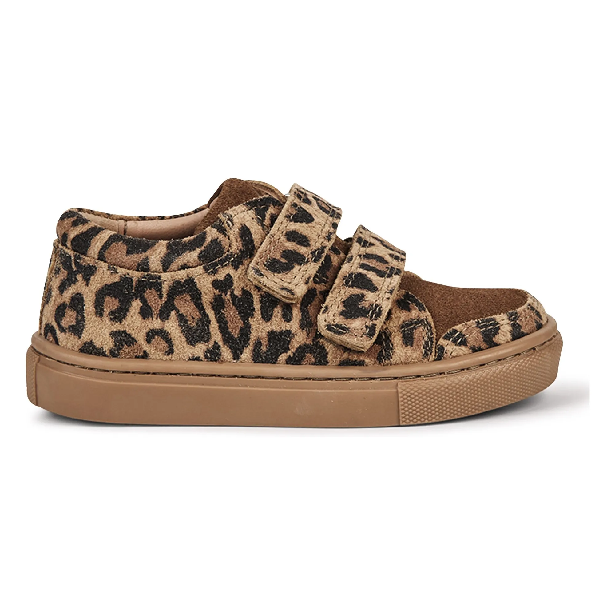 Petit Nord Brown Scratch Low Leopard Sneakers