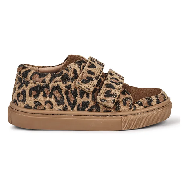 Scratch Low Leopard Sneakers | Brown