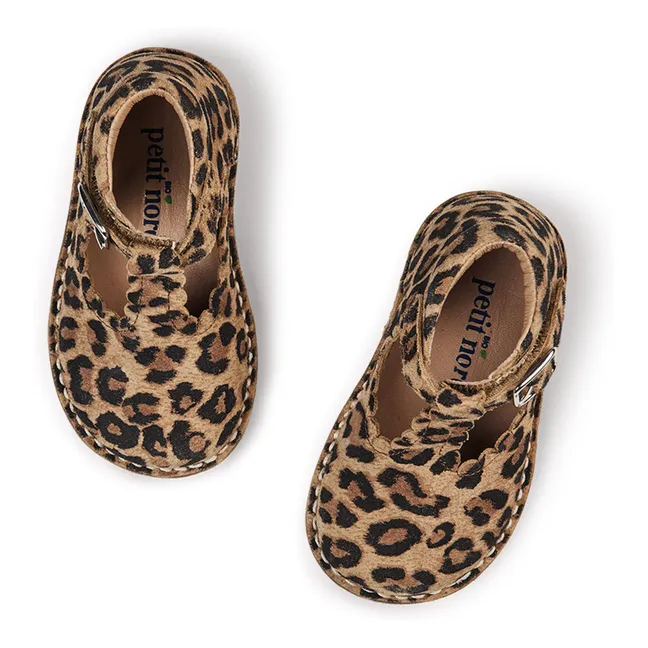 T-Bar Scallop Leopard briefs | Brown