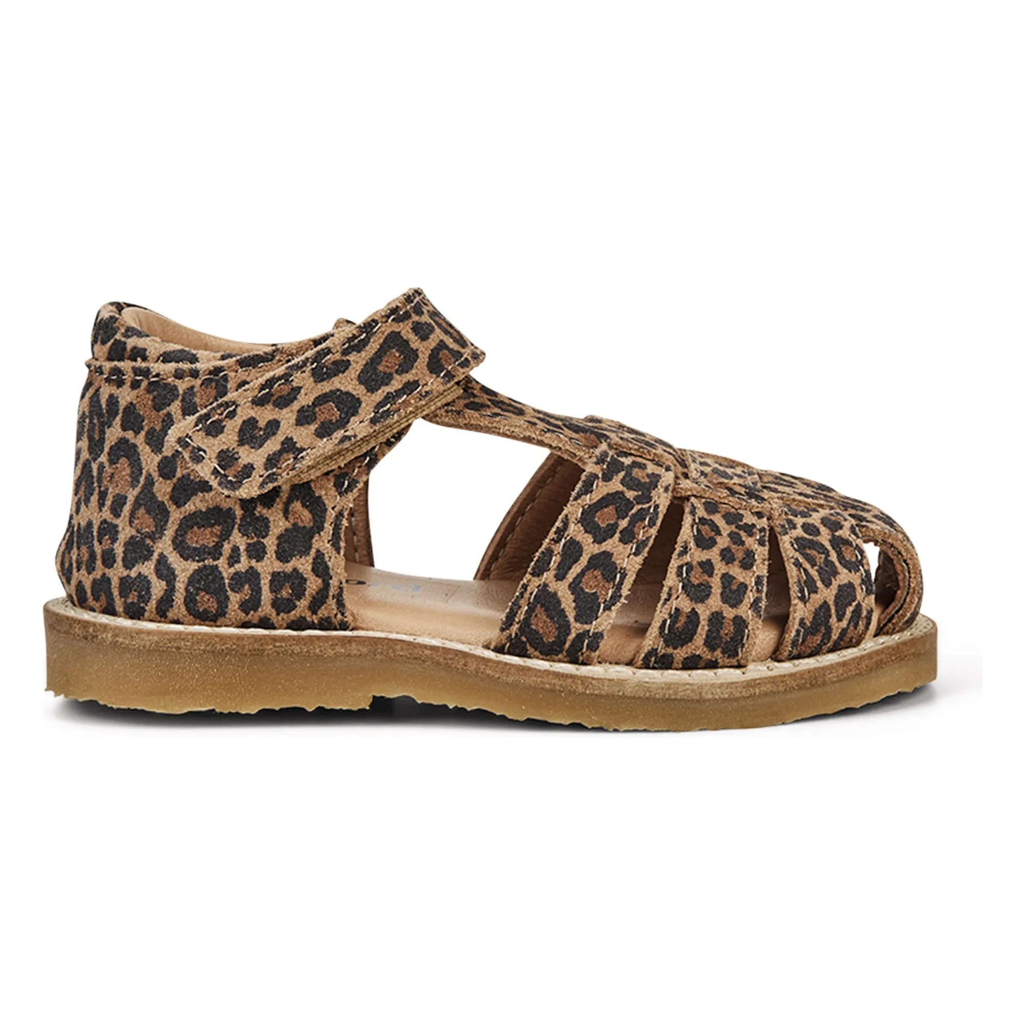 Petit Nord Brown Leopard Classic Scratch Sandals
