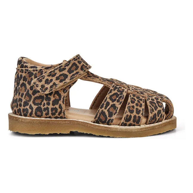 Sandalias clásicas de leopardo | Marrón