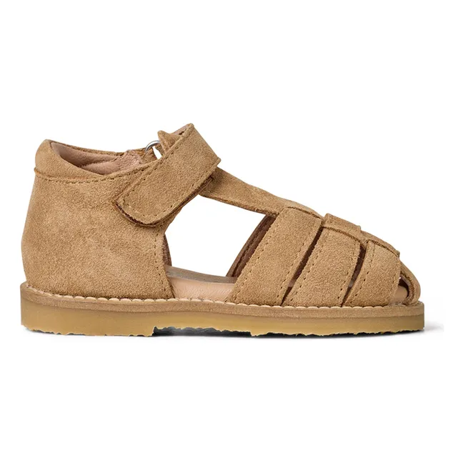 Classic Suede Scratch Sandals | Beige