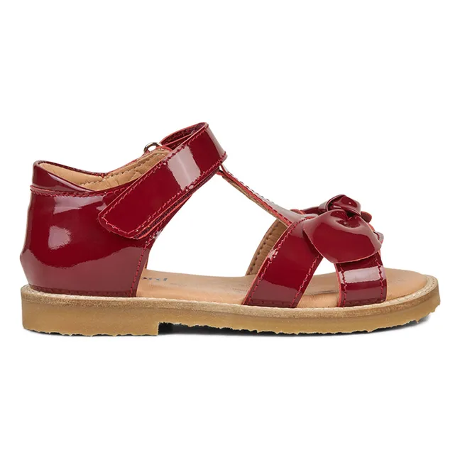 Bow sandals | Cherry red