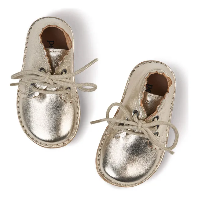 Scallop Lace Boots | Silver