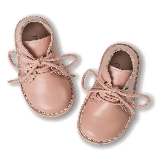 Scallop Lace Boots | Pale Pink