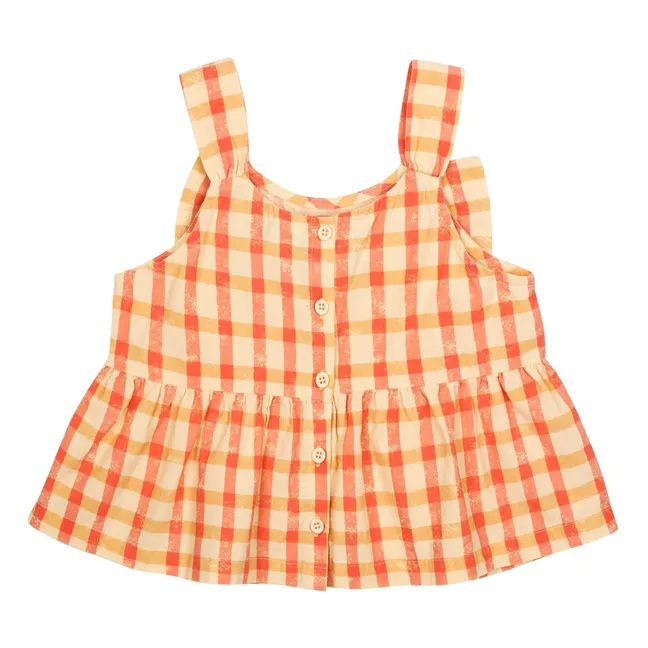 Carreaux Knot Top | Yellow