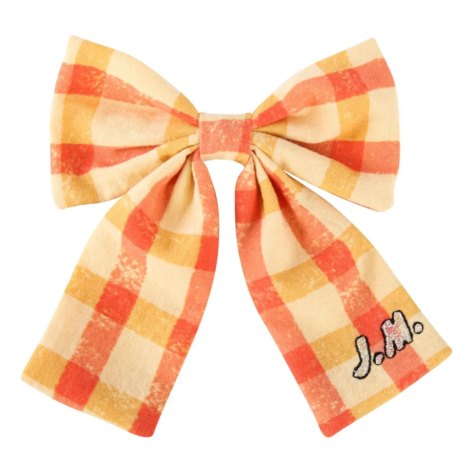 Barrette Nœud Carreaux | Jaune- Image produit n°0