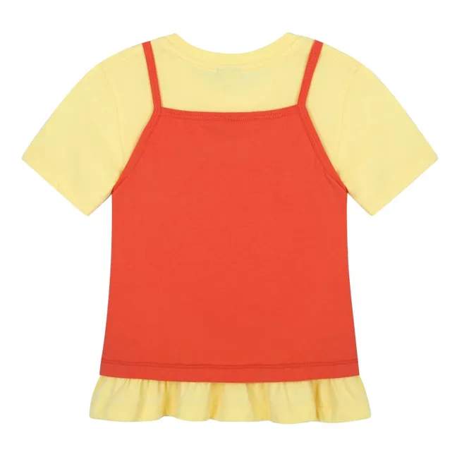 2-in-1 Removable Tank Top Banana T-shirt | Yellow