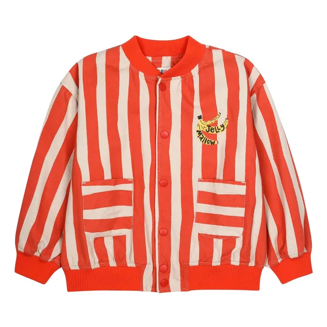 Veste Rayée Bananes | Rouge