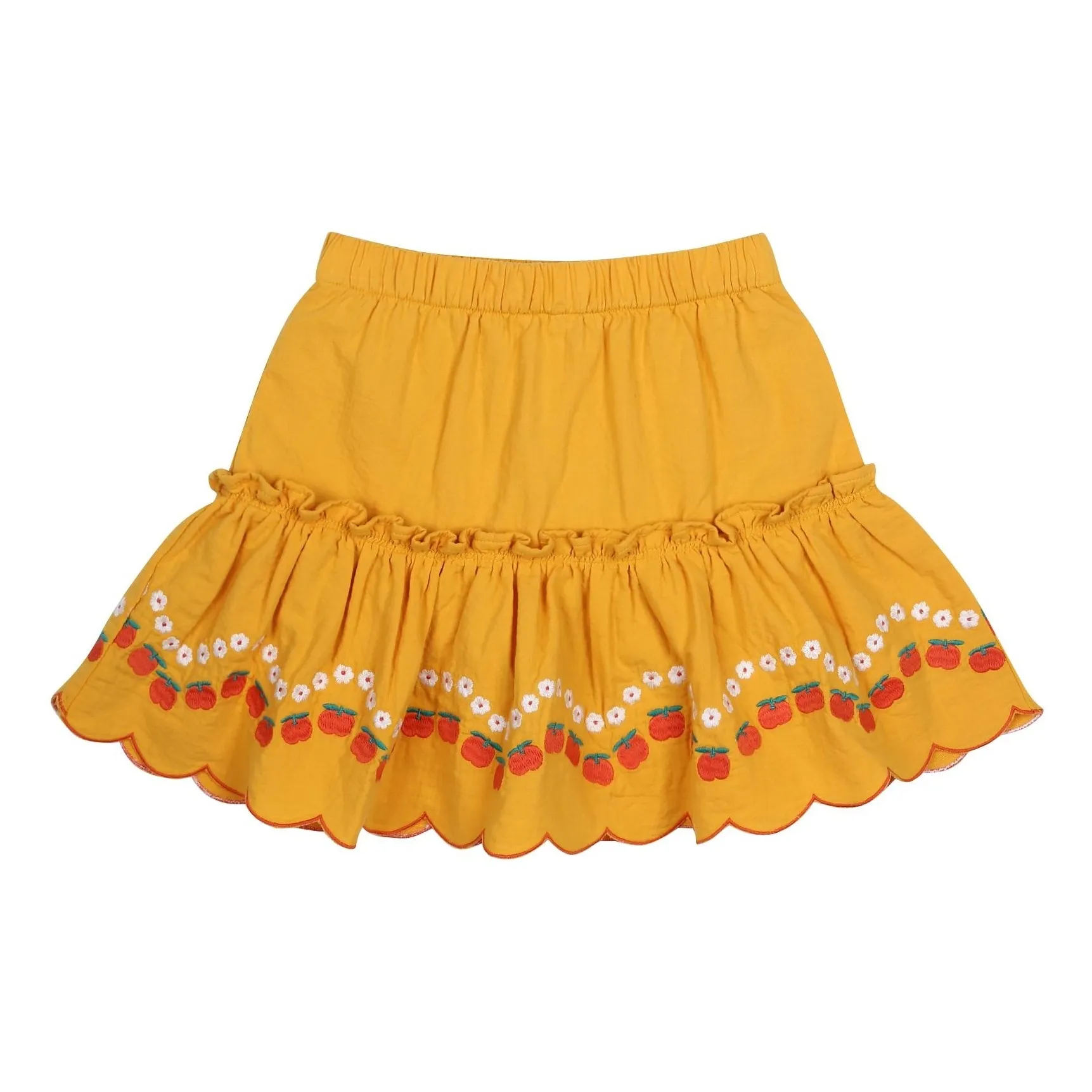 Jupe Volants Pommes | Jaune- Image produit n°0