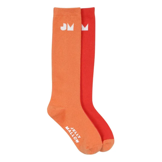 Set di 2 paia di calze alte | Rosa