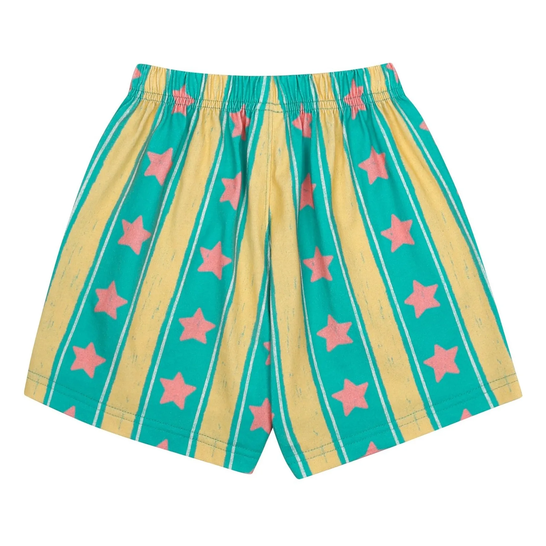 Short Rayé Etoiles | Turquoise- Image produit n°2